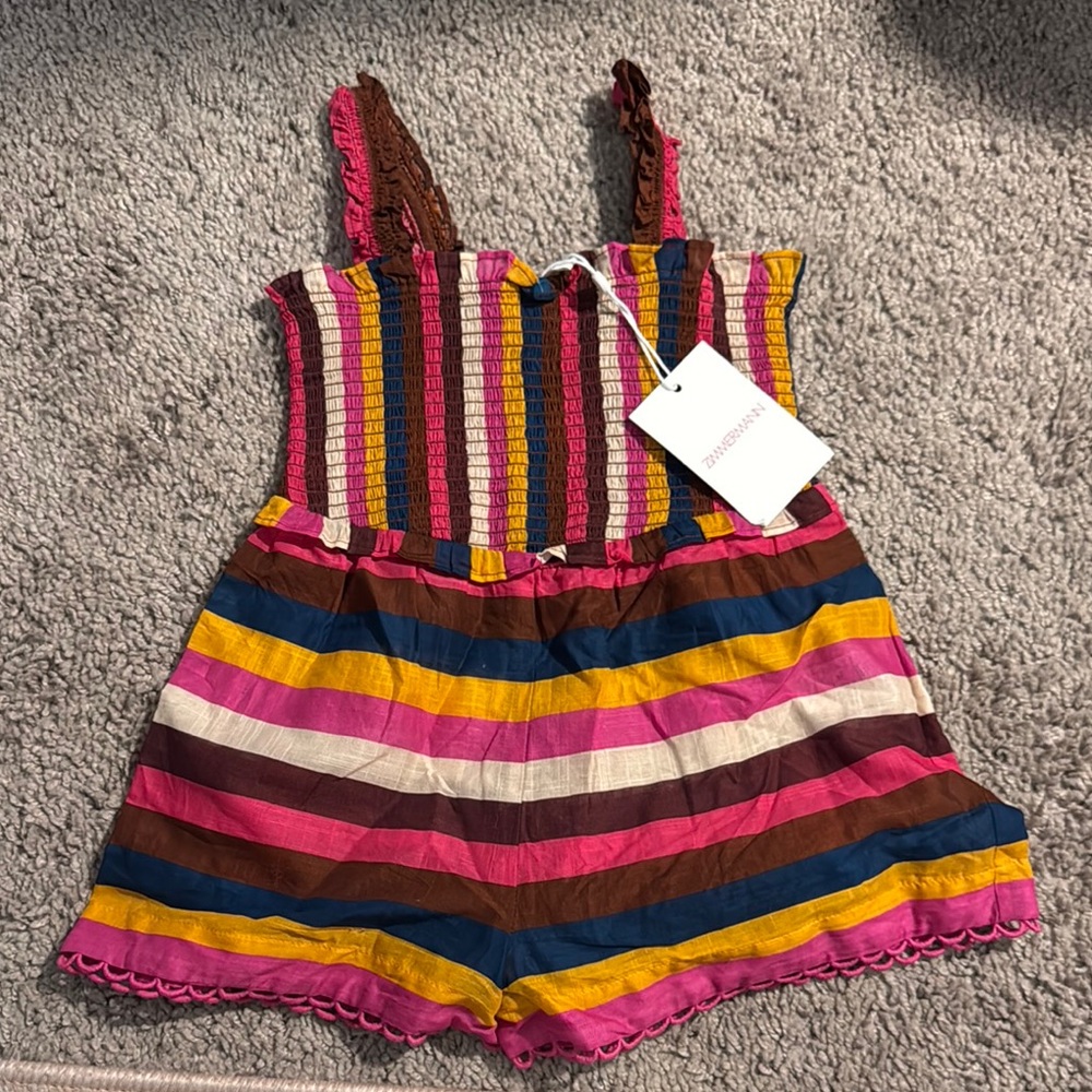 Zimmermann Pink and Yellow Striped Jumpsuit NWT